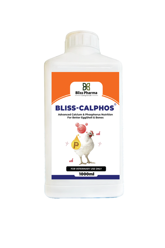 BLISS-CALPHOS | Advanced Calcium, Phosphorus & Vitamin D3 Supplement for Poultry (1000 mL)
