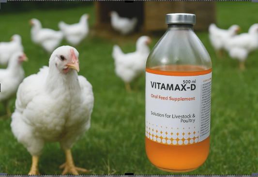 VITAMAX-D | Energy, Electrolyte & Amino Acid Supplement for Poultry & Livestock | 500 ml
