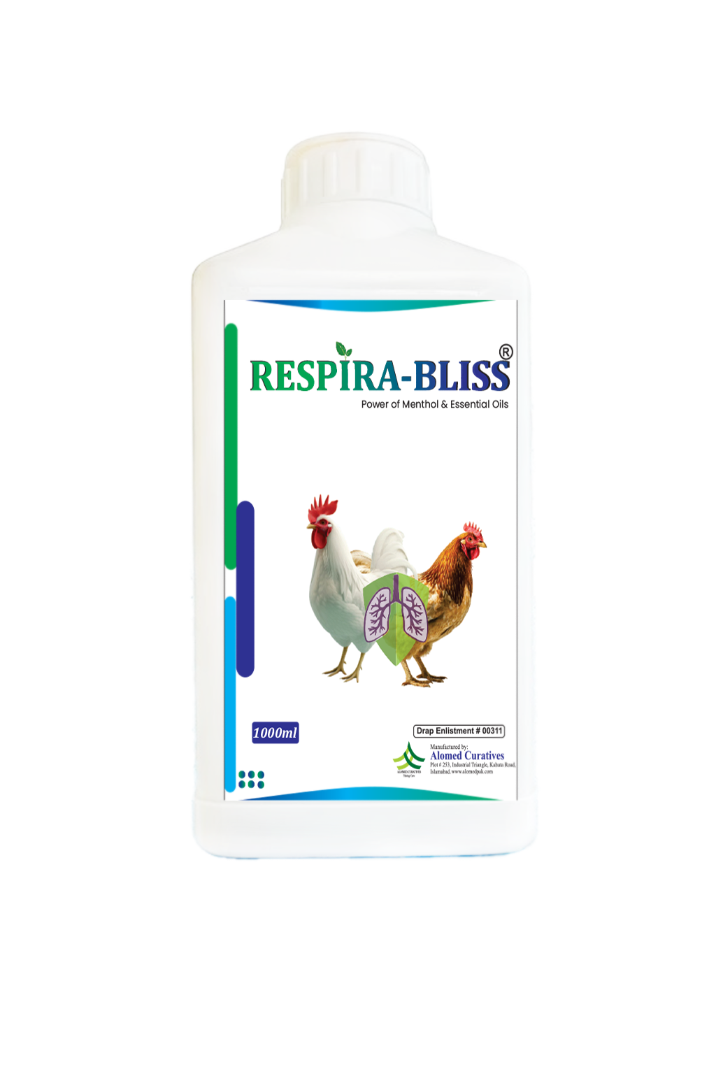 RESPIRA-BLISS | Menthol & Essential Oils Respiratory Support for Poultry | 1000ml