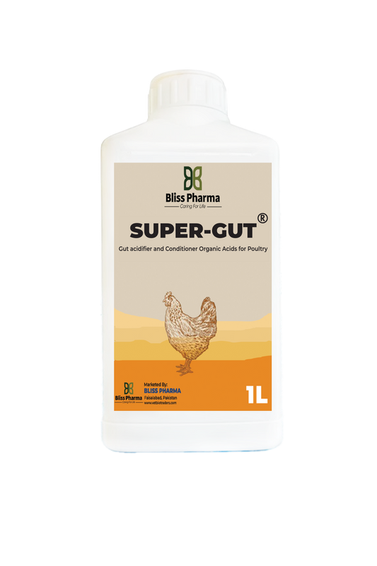 SUPER-GUT | Poultry Gut Acidifier & Conditioner | Organic Acids for Poultry | 1L